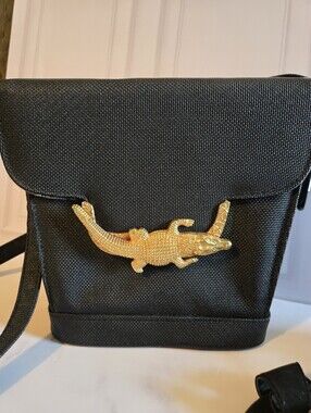Vintage Golden Alligator Structured Purse
